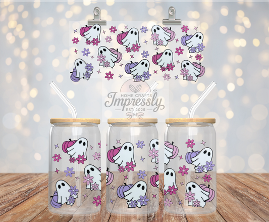 Girly Pumpkin Ghost Cup